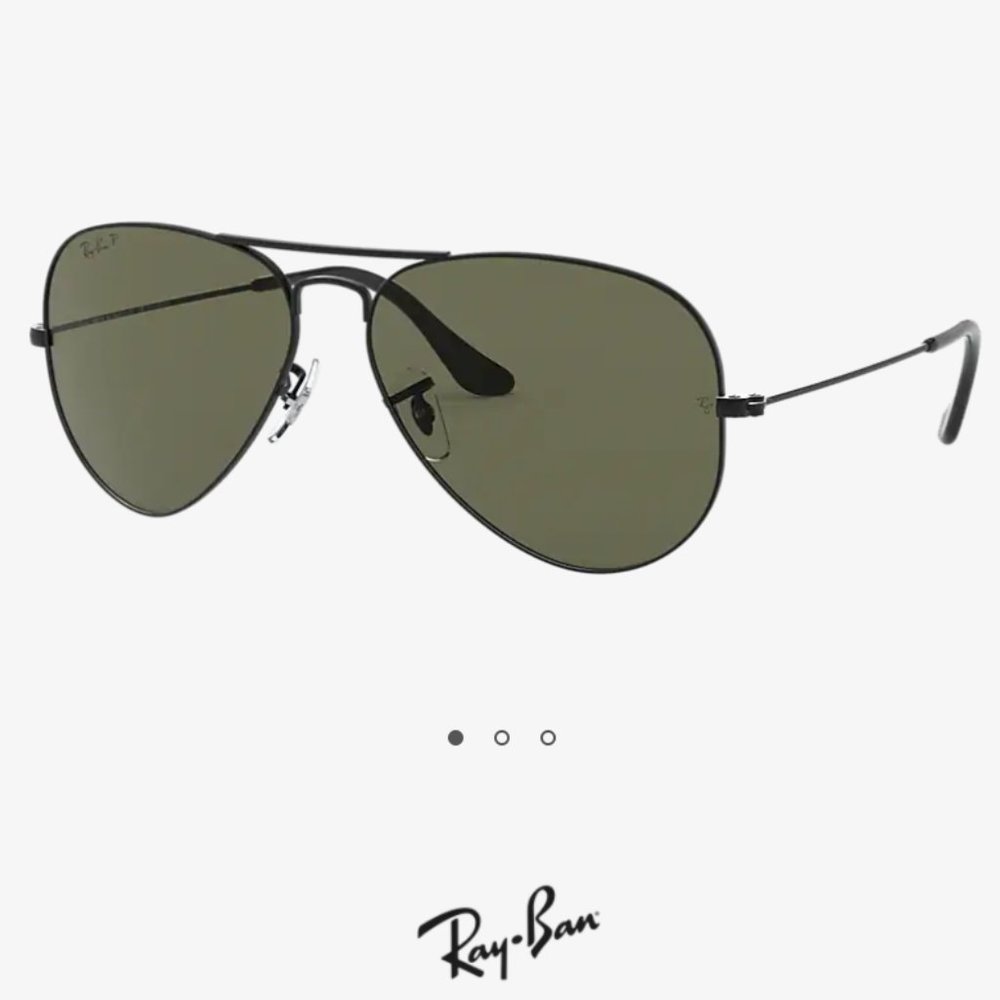 Ray-Ban Aviator Classic Black Polarized 58mm